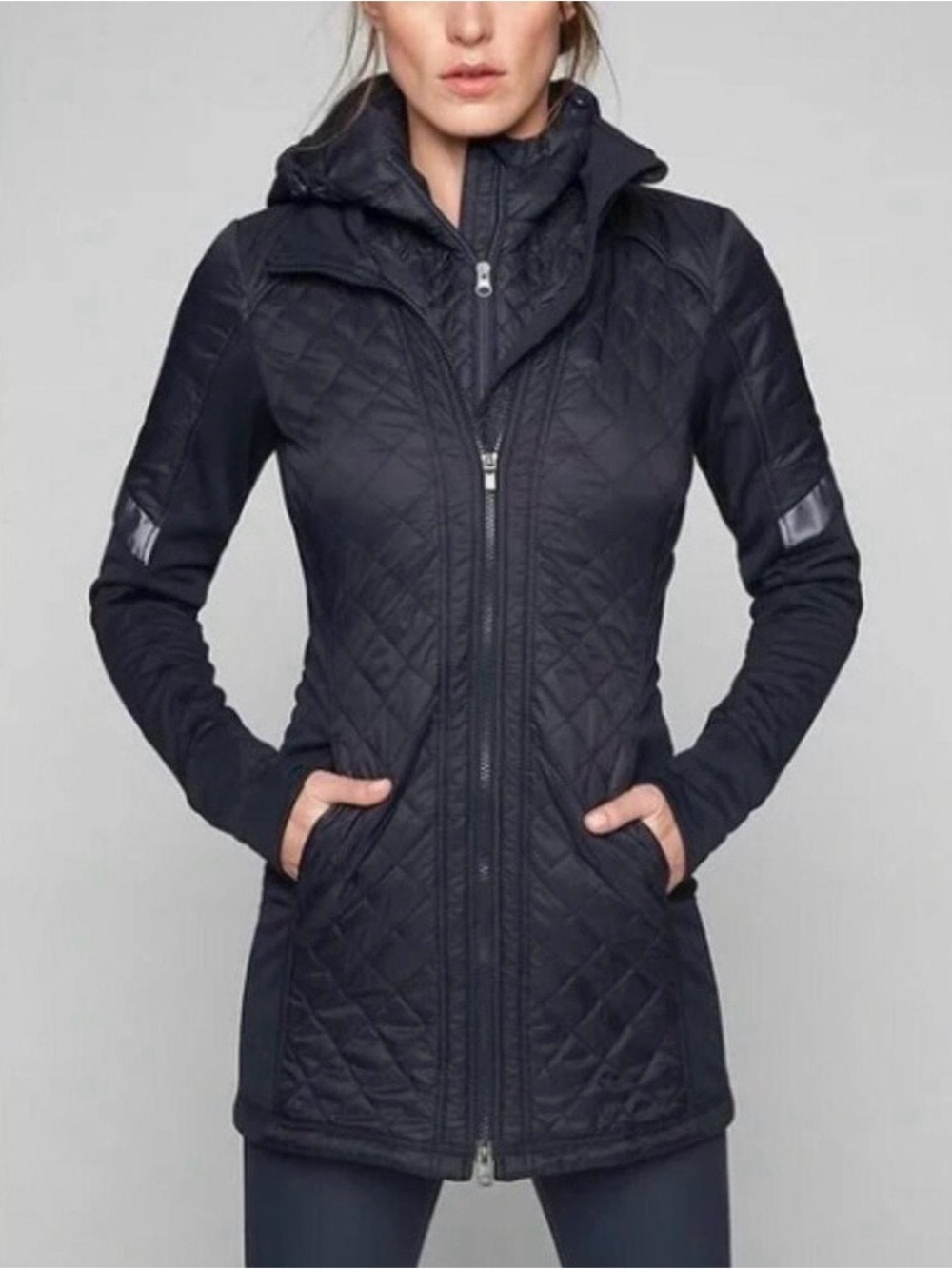Athleta Rock Springs CYA quilted longline jacket